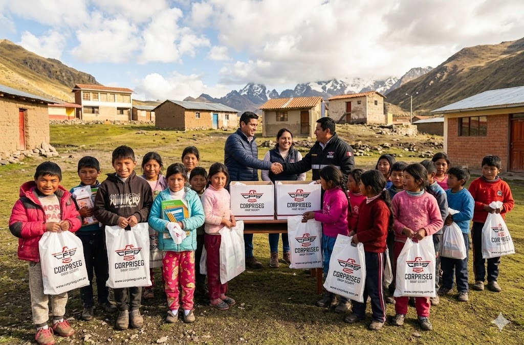 Jornada solidaria de CORPRISEG en una comunidad altoandina del Perú